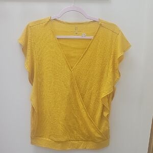New York & Company Yellow Blouse Other